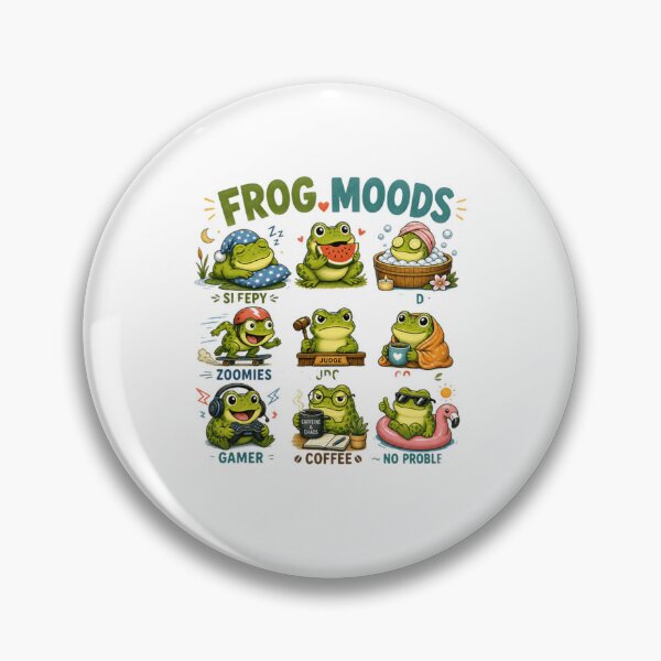 Item preview, Frog Moods Sleepy Zoomies Judge Pay Gamer Coffee No Probl Amphibian Fan designed and sold by RetroMini2026.
