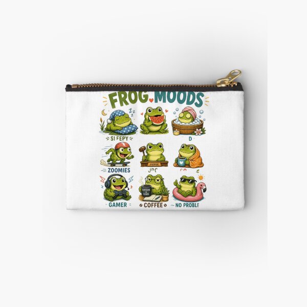 Item preview, Frog Moods Sleepy Zoomies Judge Pay Gamer Coffee No Probl Amphibian Fan designed and sold by RetroMini2026.
