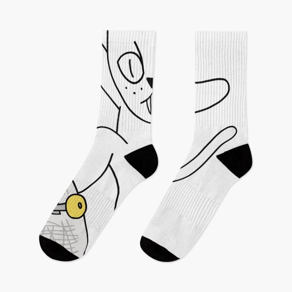 Item preview, mean cat skateboarding - white designed and sold by motherbrainart.
