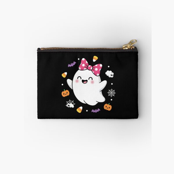Item preview, Cute Kawaii Ghost Pink Bow Halloween Kids T-Shirt – Pumpkin, Bat and Candy Corn Design designed and sold by FestivityFinds.