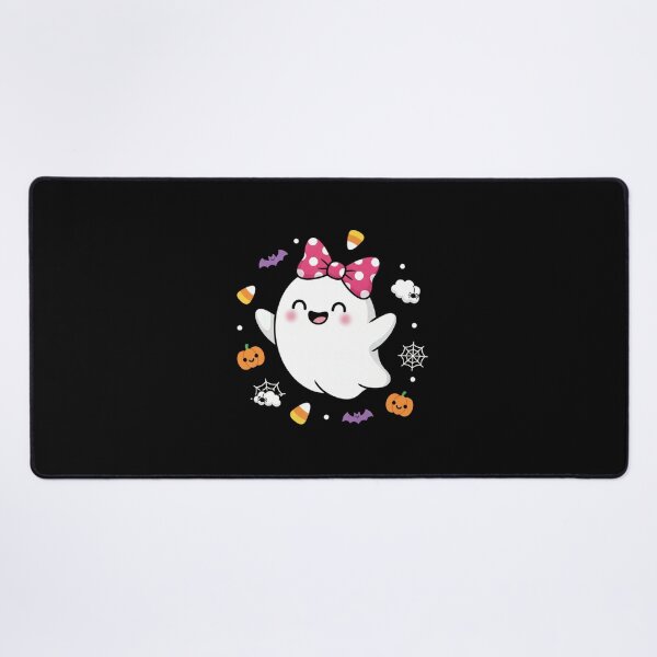 Item preview, Cute Kawaii Ghost Pink Bow Halloween Kids T-Shirt – Pumpkin, Bat and Candy Corn Design designed and sold by FestivityFinds.