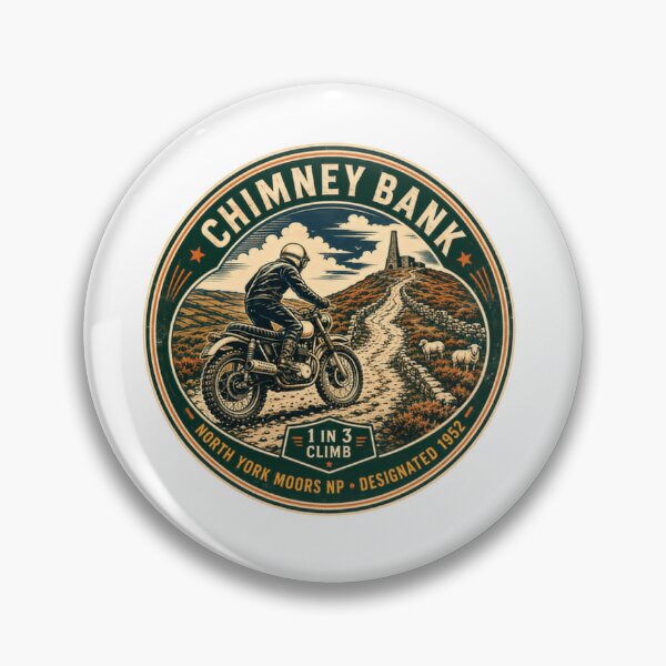 Item preview, Chimney Bank 1 In 3 Climb North York Moors Np Designated 1952 Motorcycle Off Road Adventure Explorer designed and sold by Simsimah26Parks.