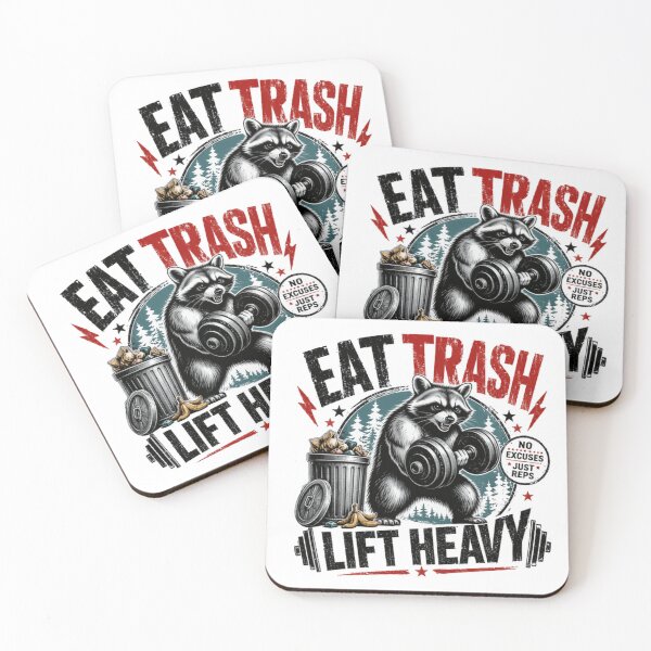 Item preview, Eat Trash Lift Heavy Raccoon Gym Weightlifting Motivation designed and sold by JonesFlora2025.