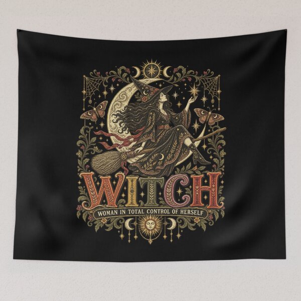 Item preview, Vintage Witch Woman In Total Control Of Herself Celestial Design designed and sold by JapanAnimeSH1.
