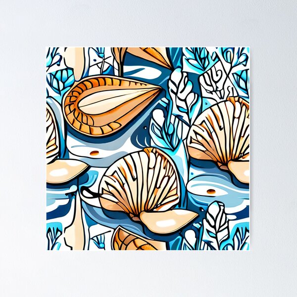 Item preview, Watercolor Seashells designed and sold by Gustavo Navarro.
