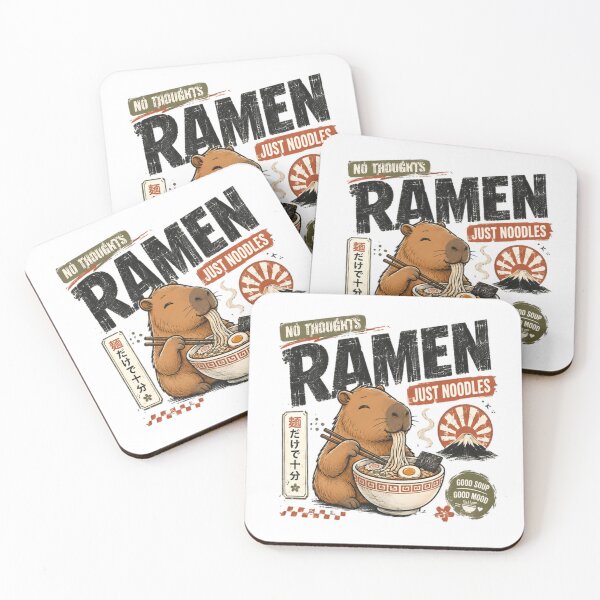 Item preview, No Thoughts Ramen Just Noodles Capybara Japanese Food Lover designed and sold by JonesFlora2025.