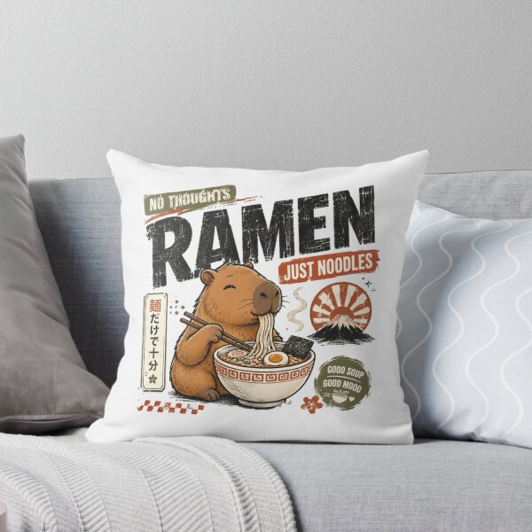 Item preview, No Thoughts Ramen Just Noodles Capybara Japanese Food Lover designed and sold by JonesFlora2025.