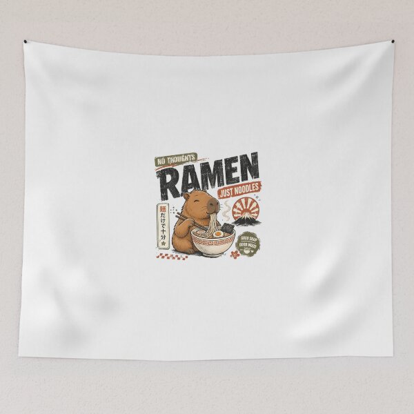 Item preview, No Thoughts Ramen Just Noodles Capybara Japanese Food Lover designed and sold by JonesFlora2025.
