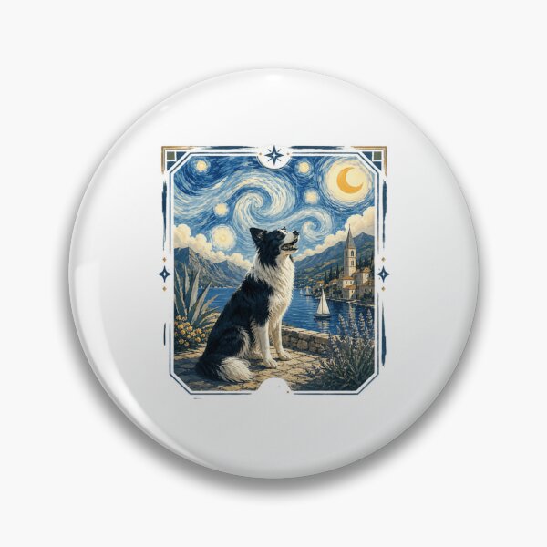 Item preview, Border Collie Dog Night Sky Stars Moon Pet Owner designed and sold by HumansStuck12.