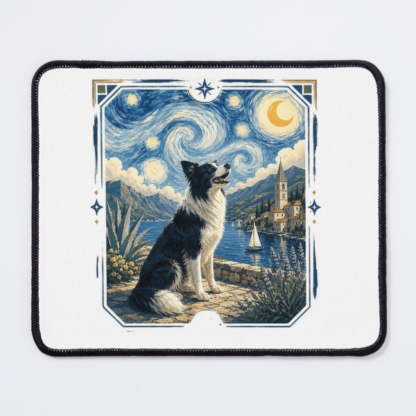 Item preview, Border Collie Dog Night Sky Stars Moon Pet Owner designed and sold by HumansStuck12.