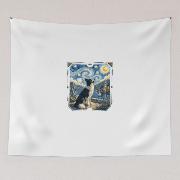Item preview, Border Collie Dog Night Sky Stars Moon Pet Owner designed and sold by HumansStuck12.