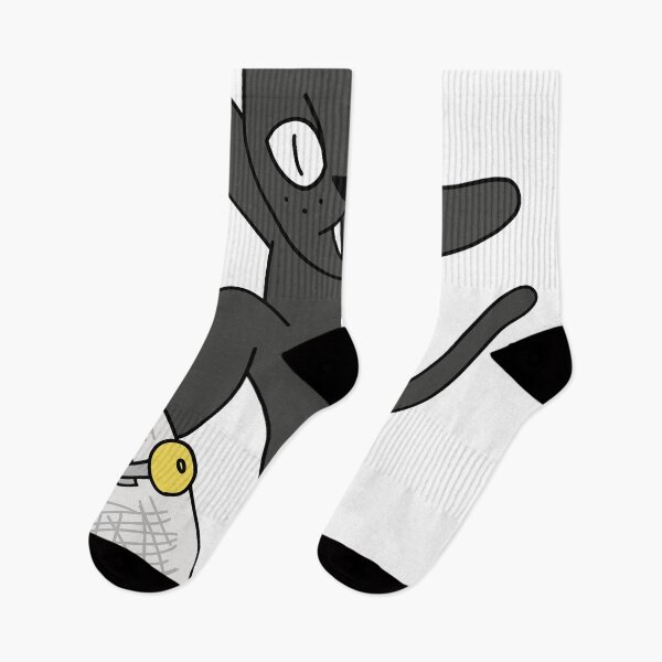 Item preview, mean cat skateboarding - black designed and sold by motherbrainart.