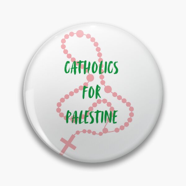 Item preview, Catholics for Palestine Red Rosary Green Text designed and sold by CobraHotlyDesigns.