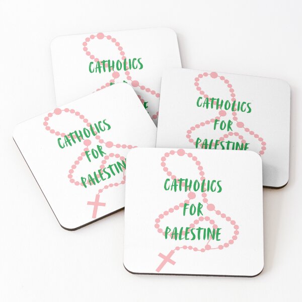 Item preview, Catholics for Palestine Red Rosary Green Text designed and sold by CobraHotlyDesigns.