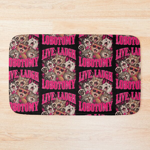 Item preview, Live Laugh Lobotomy Chaotic Screaming Cats Ironic Meme Design designed and sold by JapanAnimeSH1.