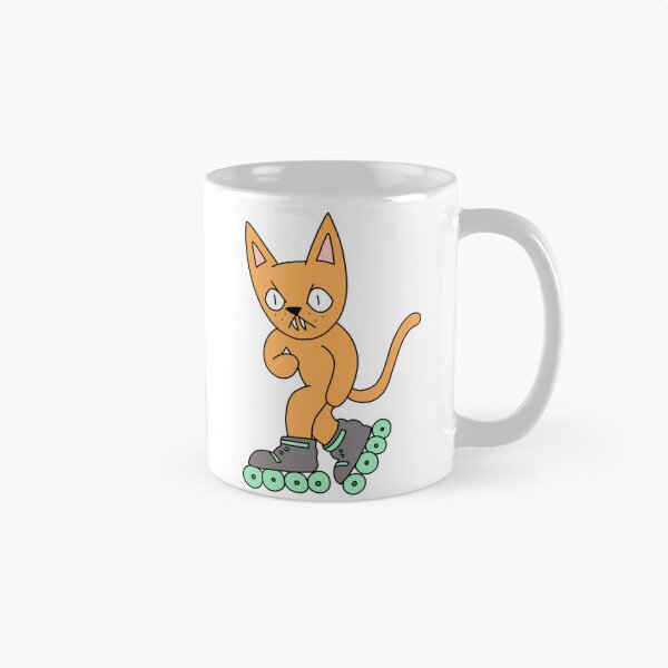 Item preview, mean cat inline skating - orange designed and sold by motherbrainart.