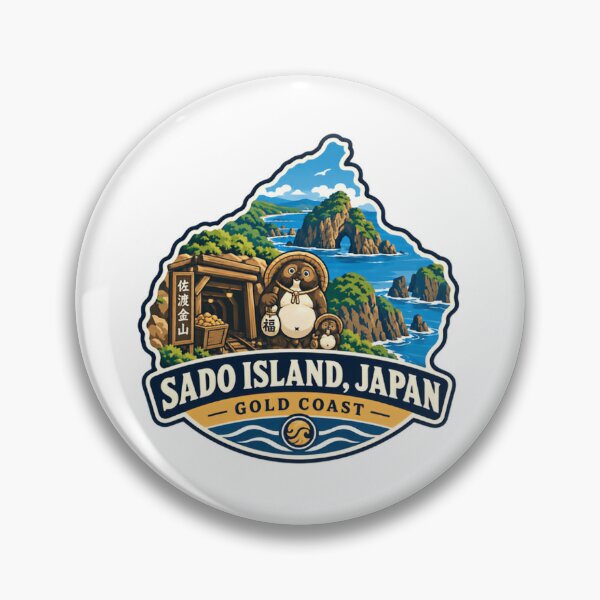 Item preview, Sado Island, Japan Gold Coast Japanese Travel Tourist Souvenir designed and sold by Star3NowForMe.