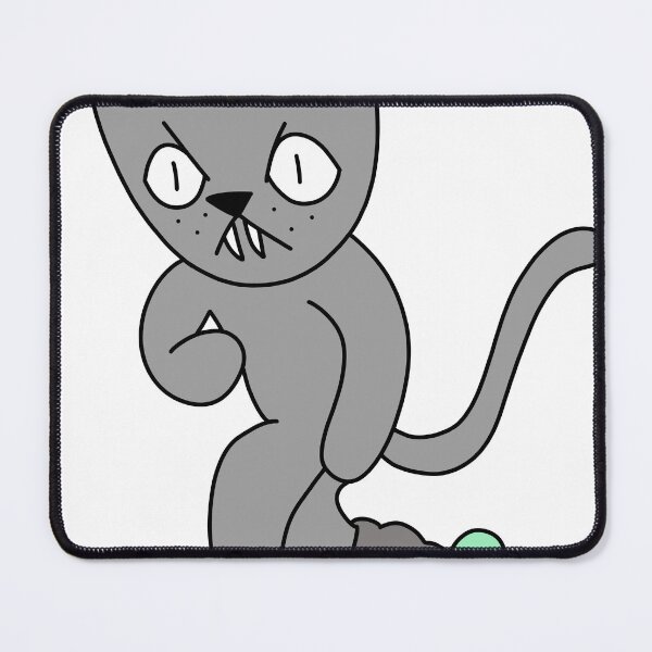 Item preview, mean cat inline skating - gray designed and sold by motherbrainart.