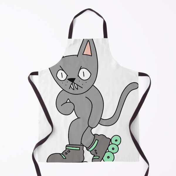 Item preview, mean cat inline skating - gray designed and sold by motherbrainart.