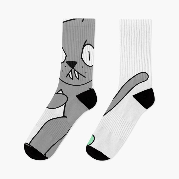 Item preview, mean cat inline skating - gray designed and sold by motherbrainart.