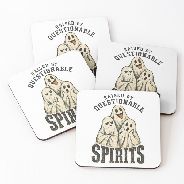 Item preview, Raised by Questionable Spirits Funny Vintage Ghost Illustration designed and sold by Luvahawb.