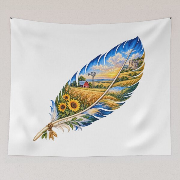 Item preview, Kansas Prairie Feather designed and sold by Whimspired By Paxx.