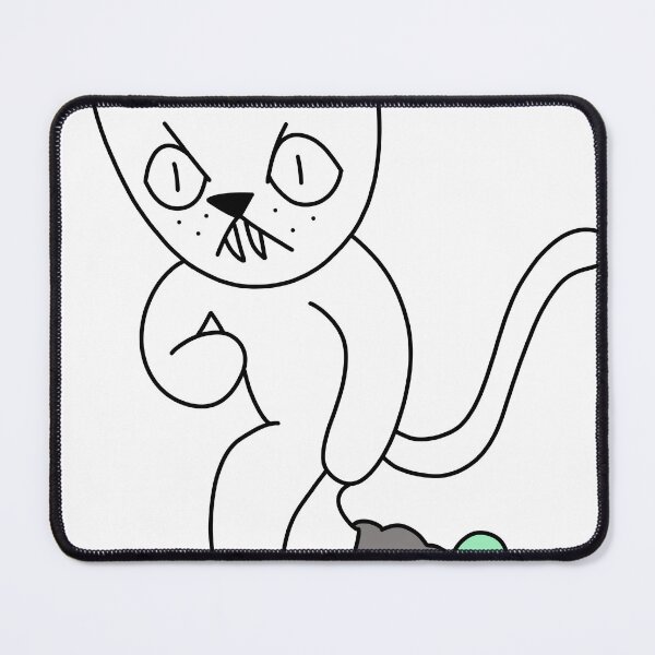 Item preview, mean cat inline skating - white designed and sold by motherbrainart.