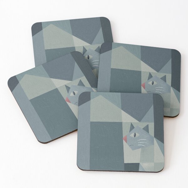 Item preview, Window Cat – Minimalist Cubist Cat Art designed and sold by aekritdeach.