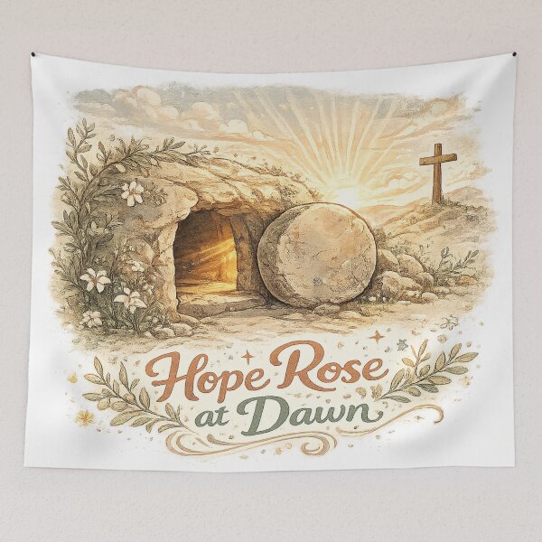 Item preview, Hope Rose at Dawn Empty Tomb Christian Easter Resurrection Art Design designed and sold by inkoutninja.