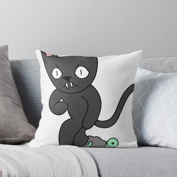 Item preview, mean cat inline skating - black designed and sold by motherbrainart.
