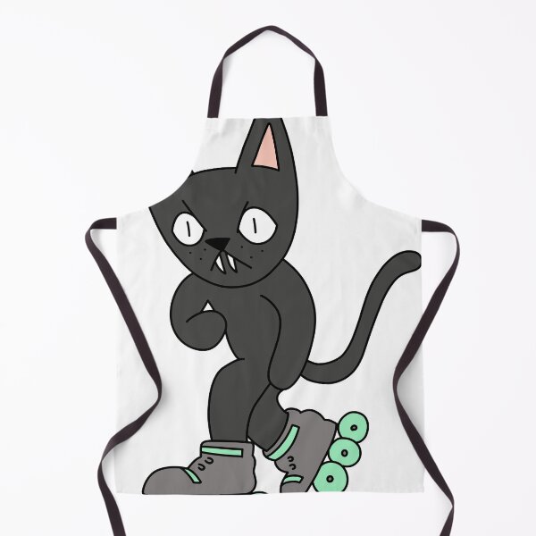 Item preview, mean cat inline skating - black designed and sold by motherbrainart.