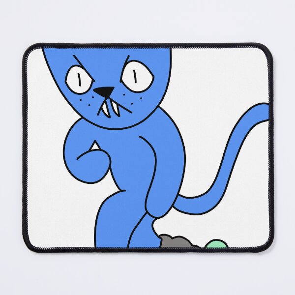 Item preview, mean cat inline skating - blue designed and sold by motherbrainart.