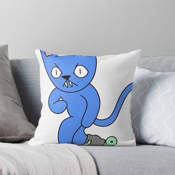 Item preview, mean cat inline skating - blue designed and sold by motherbrainart.