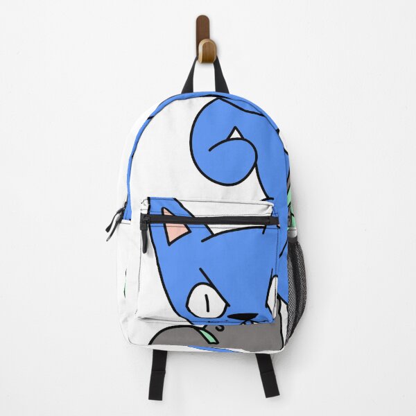 Item preview, mean cat inline skating - blue designed and sold by motherbrainart.