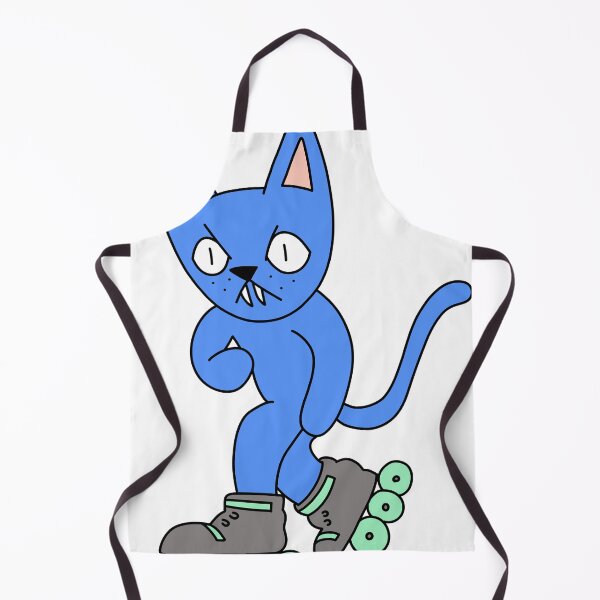 Item preview, mean cat inline skating - blue designed and sold by motherbrainart.