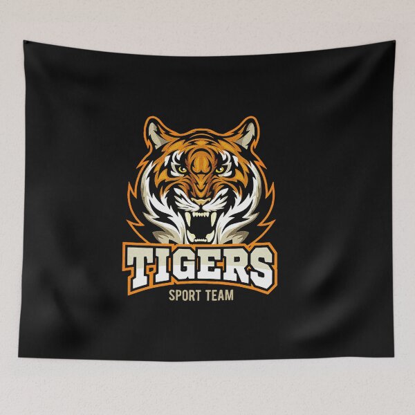 Item preview, Tigers Sport Team Mascot Fierce Tiger Face Art designed and sold by ajengjung.