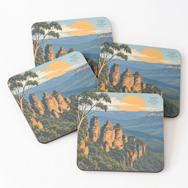 Item preview, Vintage Blue Mountains Australia designed and sold by Imaginationbeyond.