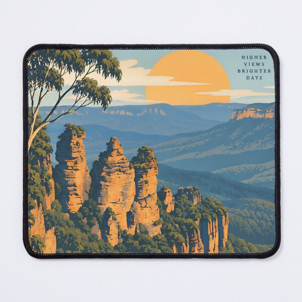 Item preview, Vintage Blue Mountains Australia designed and sold by Imaginationbeyond.
