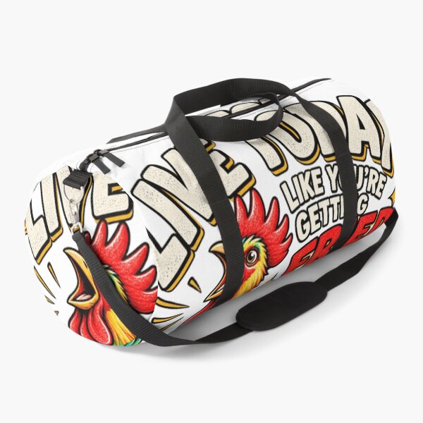 Item preview, Live Today Getting Fried Tomorrow Funny Colorful Rooster Meme Design designed and sold by DevilMayCrySh.