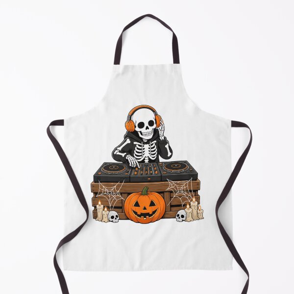 Item preview, Skeleton Reading and Listening to Music Halloween Pumpkin designed and sold by OlyvieArt.