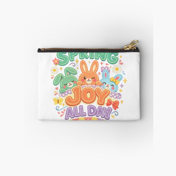 Item preview, Spring Joy All Day Cute Easter Bunnies Pastel Floral Kawaii Art Design designed and sold by inkoutninja.