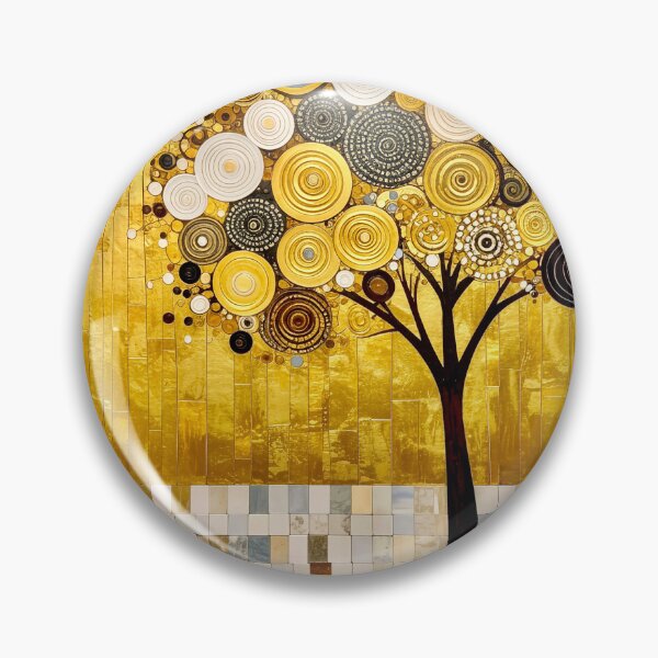Item preview, Ornate Gold Leaf and Mosaic Circle Tree designed and sold by Vicky Brago-Mitchell®.