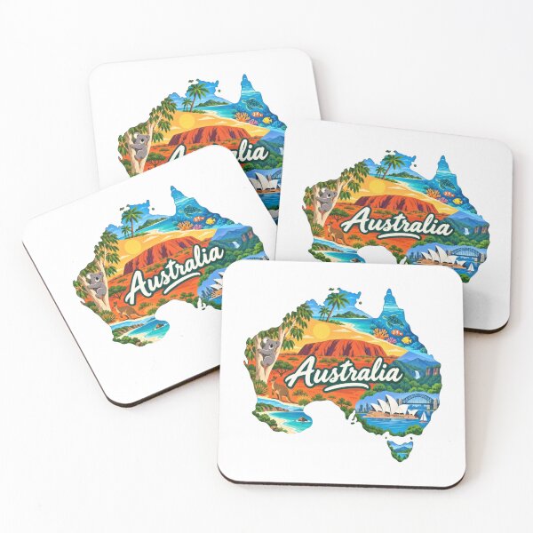 Item preview, Australia Country Map designed and sold by Myra365Art.