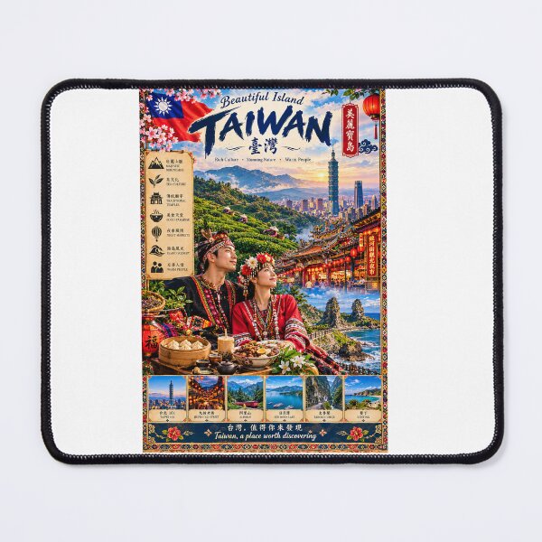 Item preview, Taiwan Travel Poster | Beautiful Island Formosa Vintage Culture Wall Art designed and sold by alexcorporation.