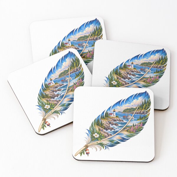 Item preview, Maine Coastal Feather designed and sold by Whimspired By Paxx.