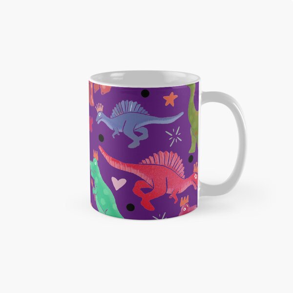 Item preview, Pink Blue and Green Dinos on Purple Background for Girls designed and sold by RayanneStudios.