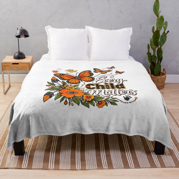 Item preview, Every Child Matters Orange Butterflies and Flowers designed and sold by TadeoNivar.