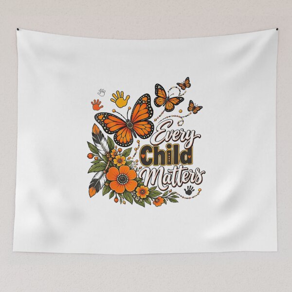 Item preview, Every Child Matters Orange Butterflies and Flowers designed and sold by TadeoNivar.