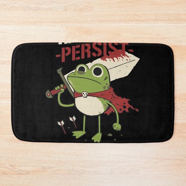 Item preview, Frog Warrior Persistent Quote Art designed and sold by LEAHHATFIELD.