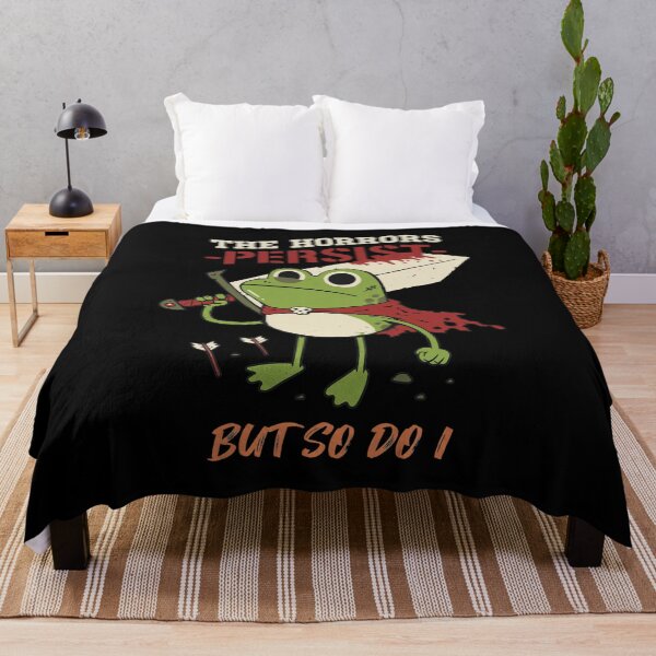 Item preview, Frog Warrior Persistent Quote Art designed and sold by LEAHHATFIELD.